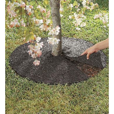 Evergreen Enterprises Permanent Mulch Recycled Rubber Tree Ring