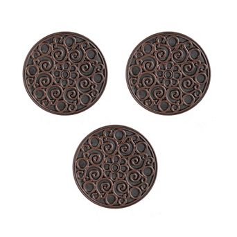 Evergreen Enterprises 3 pk Floral Scroll Stepping Stones Set