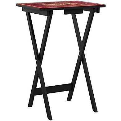 Evergreen Enterprises 4-Pk. Wine Label TV Tray Set with Stand