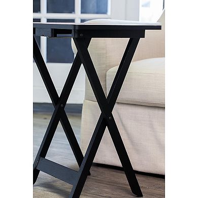 Evergreen Enterprises 4-Pk. Wine Label TV Tray Set with Stand