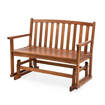 Evergreen Enterprises Eucalyptus Wood Love Seat Glider