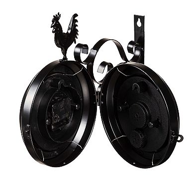 Evergreen Enterprises Petal & Plow Metal Rooster Outdoor Wall Clock