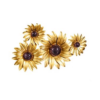 Evergreen Enterprises Petal & Plow Metal Sunflower Outdoor Wall Decor