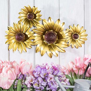 Evergreen Enterprises Petal & Plow Metal Sunflower Outdoor Wall Decor