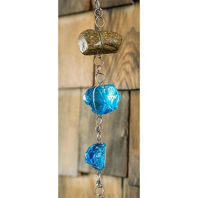 Evergreen Enterprises Blue Glass Rain Chain