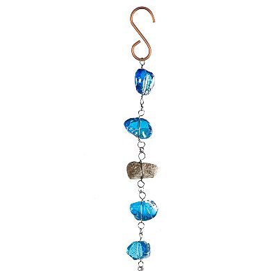 Evergreen Enterprises Blue Glass Rain Chain