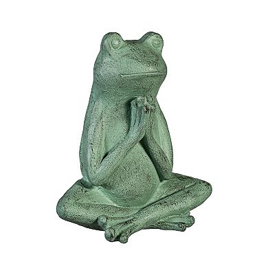 Evergreen Enterprises Praying Verdigris Frog Garden Statue