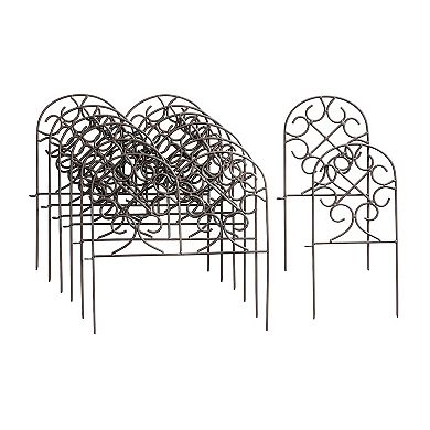 Evergreen Enterprises Scrollwork Wrought Iron Edging with Ground Stakes