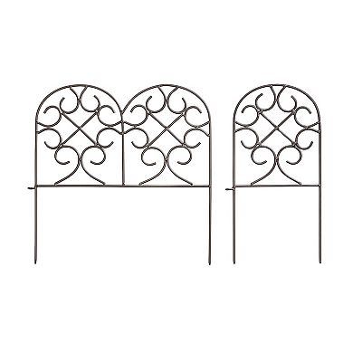 Evergreen Enterprises Scrollwork Wrought Iron Edging with Ground Stakes