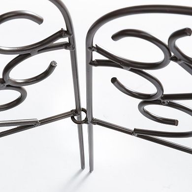 Evergreen Enterprises Scrollwork Wrought Iron Edging with Ground Stakes