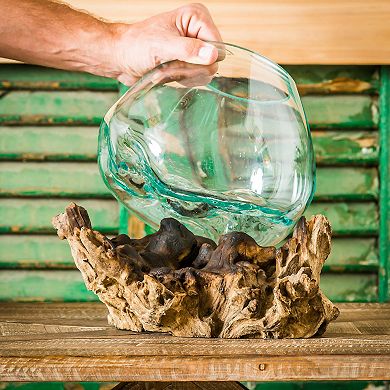Evergreen Enterprises Medium Glass Planter on Driftwood