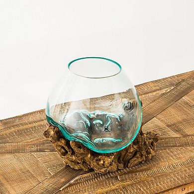 Evergreen Enterprises Medium Glass Planter on Driftwood