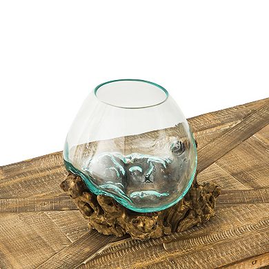 Evergreen Enterprises Medium Glass Planter on Driftwood