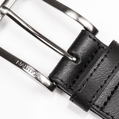 Men's Nautica Center Woven Leather Belt