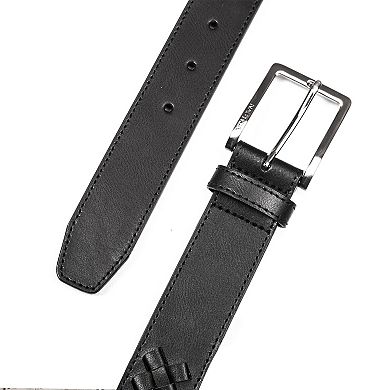 Men's Nautica Center Woven Leather Belt