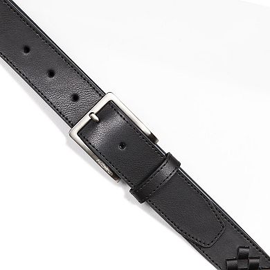Men's Nautica Center Woven Leather Belt