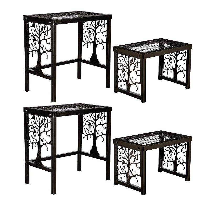 Evergreen Enterprises Tree of Life Plant Stand Set of (4), Multi