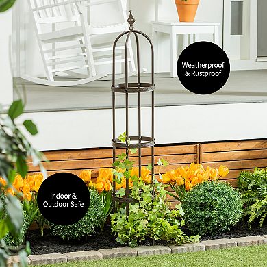 Evergreen Enterprises 5' Powder-Coated Steel Garden Obelisk