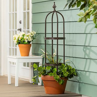 Evergreen Enterprises 5' Powder-Coated Steel Garden Obelisk