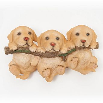 Evergreen Enterprises 3 Puppies Hanging from a Branch Wall Decor