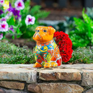 Evergreen Enterprises Dog Shaped Talavera Planter