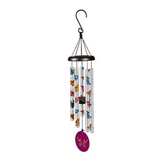 Evergreen Enterprises 27" H Printed Hand Tuned Butterfly Wind Chime