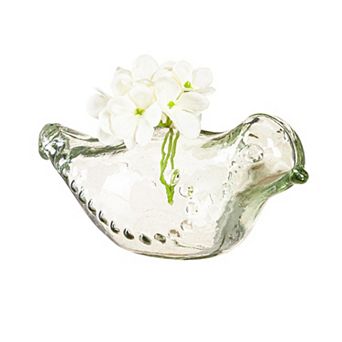 Evergreen Enterprises 7.5" Glass Bird Shaped Vase