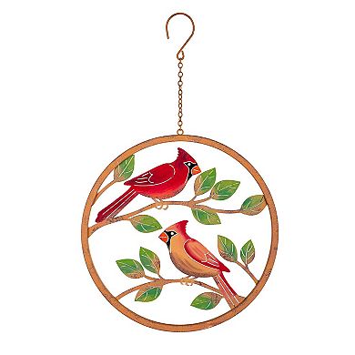 Evergreen Enterprises 2-pc. Diameter Rustic Friends Bird Hand Painted Hanging Decor