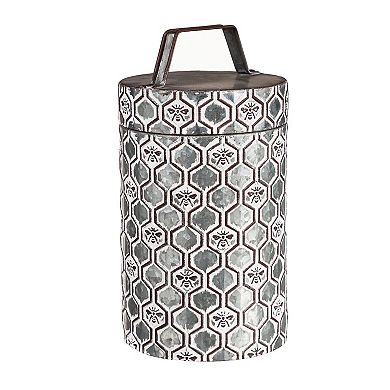 Evergreen Enterprises 2-pc. Pollinator Garden Storage Embossed Metal Containers