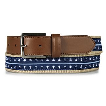 Men's Nautica Mini Anchor Webbing Belt