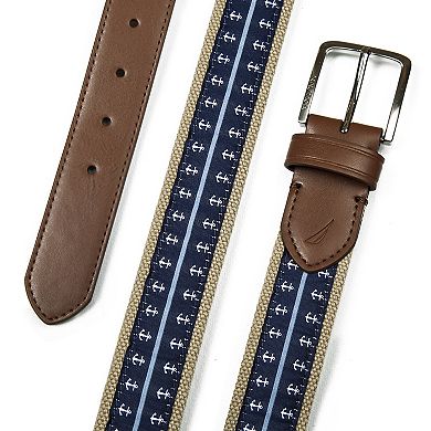 Men's Nautica Mini Anchor Webbing Belt