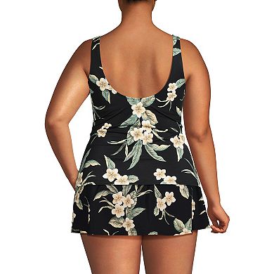 Plus Size Lands' End Slender Suit Wrap Tankini Swim Top