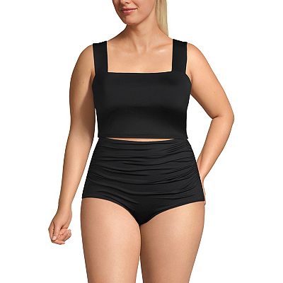 Plus Size Lands' End Square Neck Tankini Top