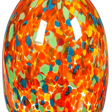 Evergreen Enterprises Art Glass Speckle Orange Bell Chime