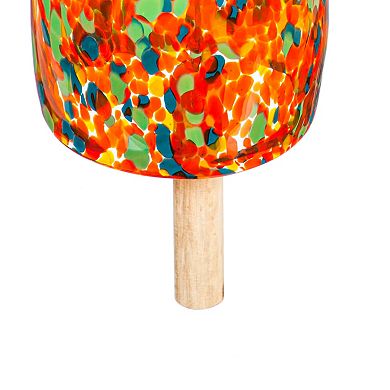 Evergreen Enterprises Art Glass Speckle Orange Bell Chime