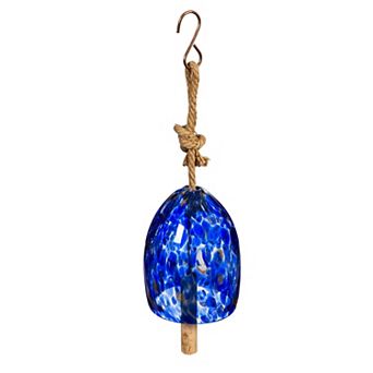 Evergreen Enterprises Art Glass Speckle Deep Blue Bell Chime