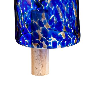 Evergreen Enterprises Art Glass Speckle Deep Blue Bell Chime