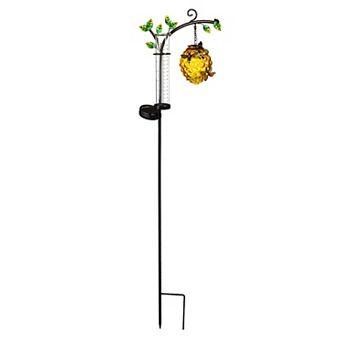 Evergreen Enterprises Beehive Solar Garden Stake with Rain Gauge