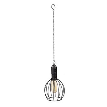 Evergreen Enterprises Indoor / Outdoor Solar Hanging Lantern with Rounded LED Bulb