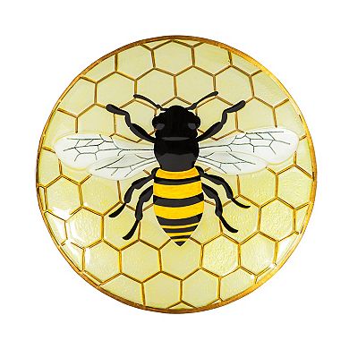 Evergreen Enterprises Bee Glass Bird Bath