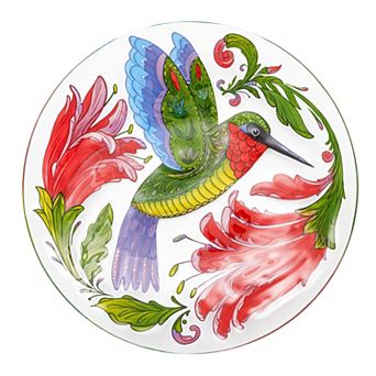 Evergreen Enterprises Hummingbird Glass Bird Bath