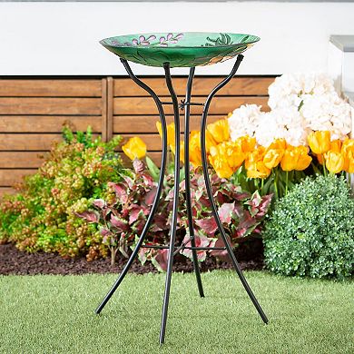 Evergreen Enterprises Hourglass Shape Metal Bird Bath Stand