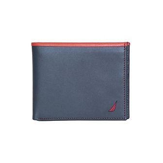 Men's Nautica Pop Color Leather RFID-Blocking Bifold Wallet