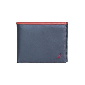 Men's Nautica Pop Color Leather RFID-Blocking Bifold Wallet