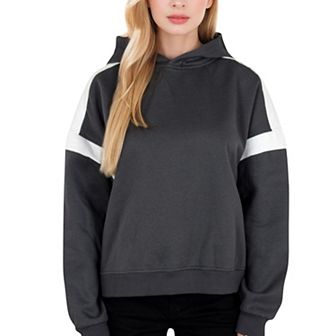 Women's Oversized Hoodie with Contrast Shoulder Stripes