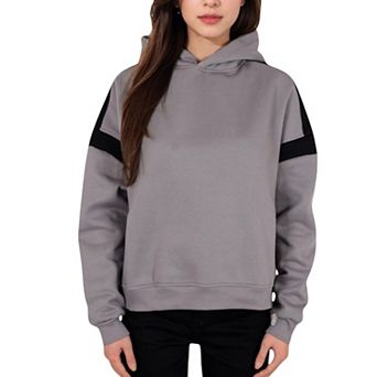 Women's Oversized Hoodie with Contrast Shoulder Stripes