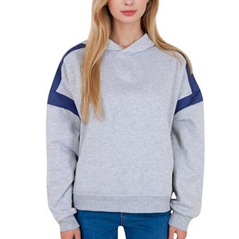 Women's Oversized Hoodie with Contrast Shoulder Stripes
