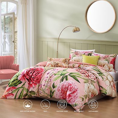 Bebejan Spring Forever 100% Cotton Sateen 5 Piece Reversible Comforter Set