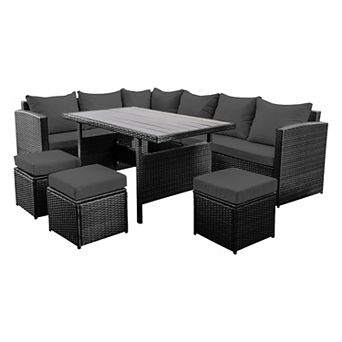 Nestl 7 pc Patio Dining Sofa Set