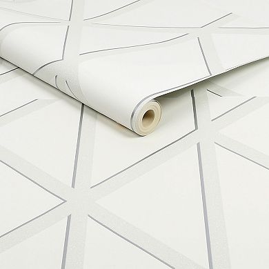 Superfresco Easy Geo Panel White Wallpaper
